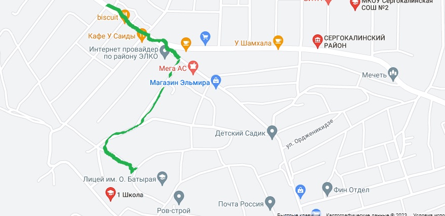 карта проезда к школе
